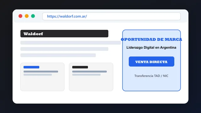 Modelo de aplicación comercial y proyectos digitales para waldorf.com.ar